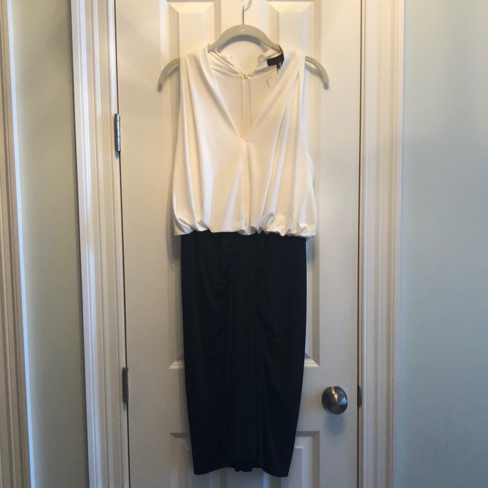 Brand new Donna Karan beige and black dress!